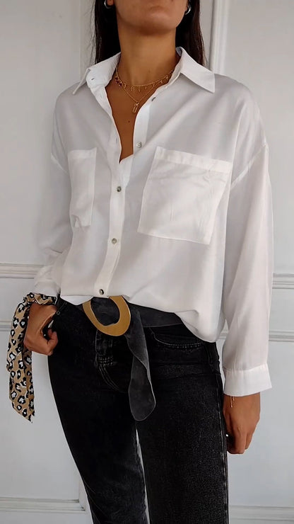 Lapel Long Sleeve Casual Shirt