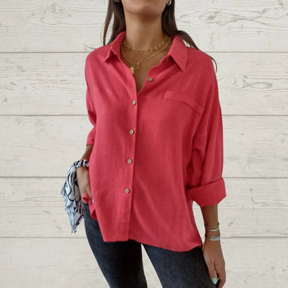 Casual Fake Pocket Design Lapel Shirt