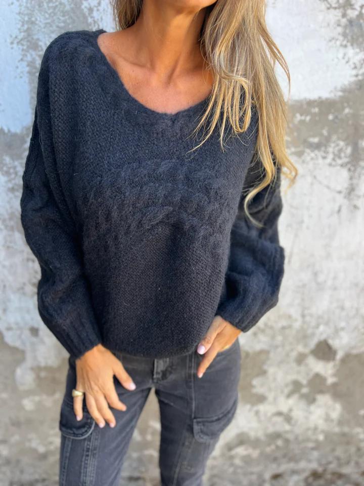 Round Neck Pullover Knitted Top