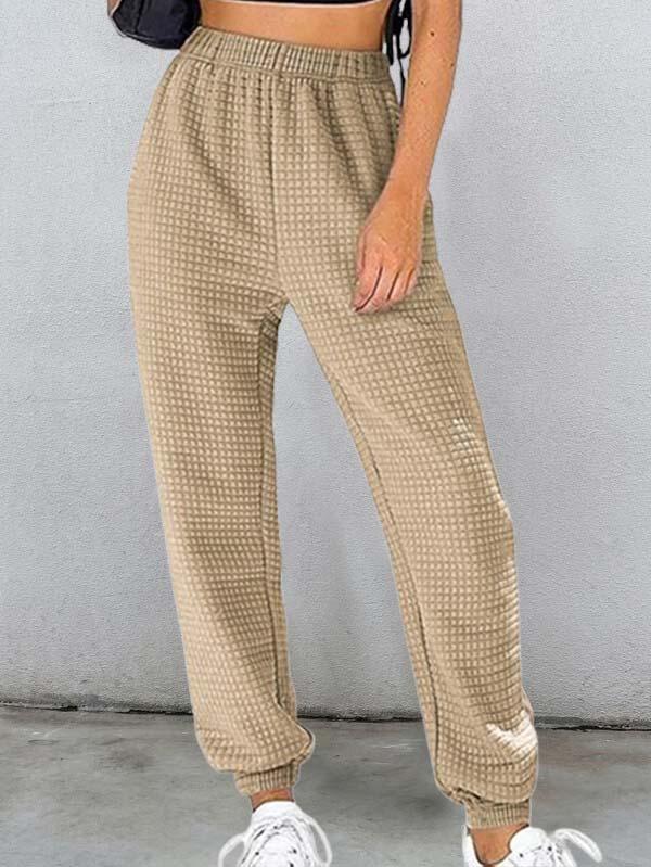 Home sports waffle casual pants