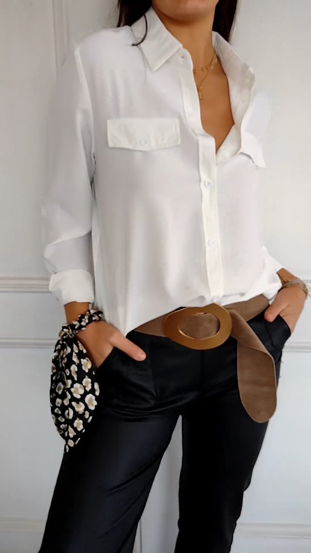 Casual Lapel Single-breasted Shirt