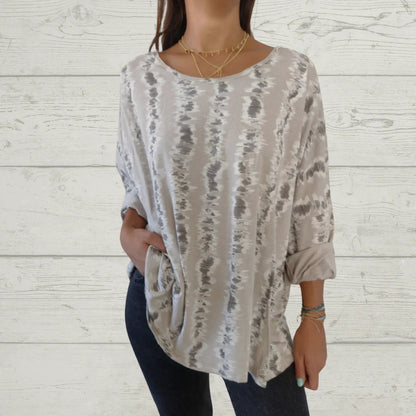 Casual Round Neck Printed Top