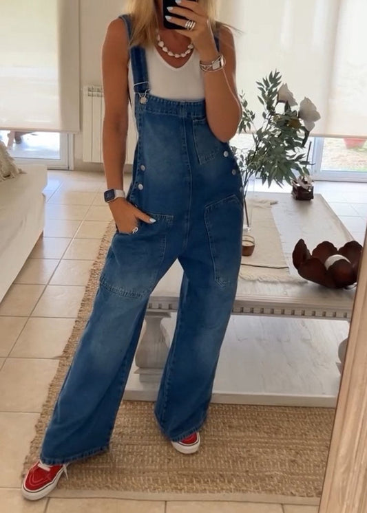 Casual Denim Overalls