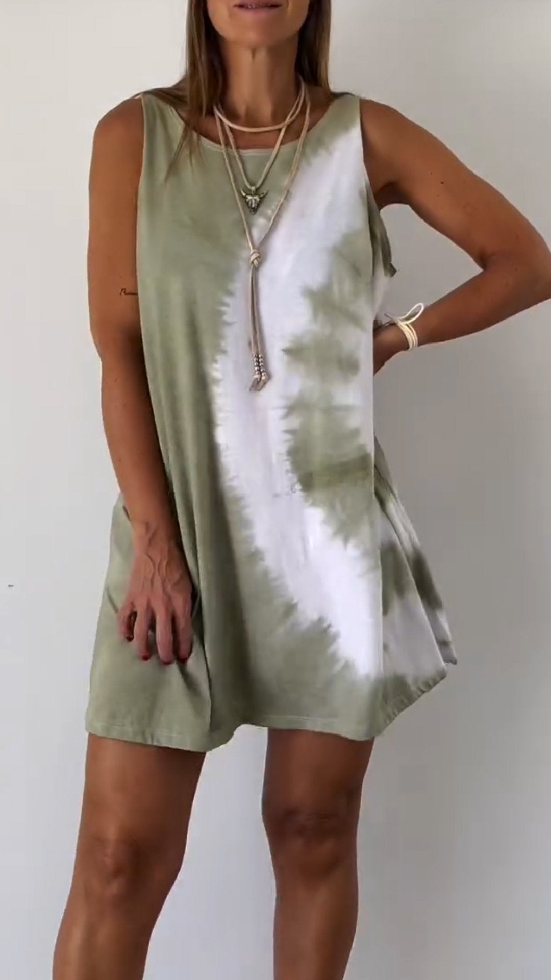 Tie Dye Sleeveless Dress