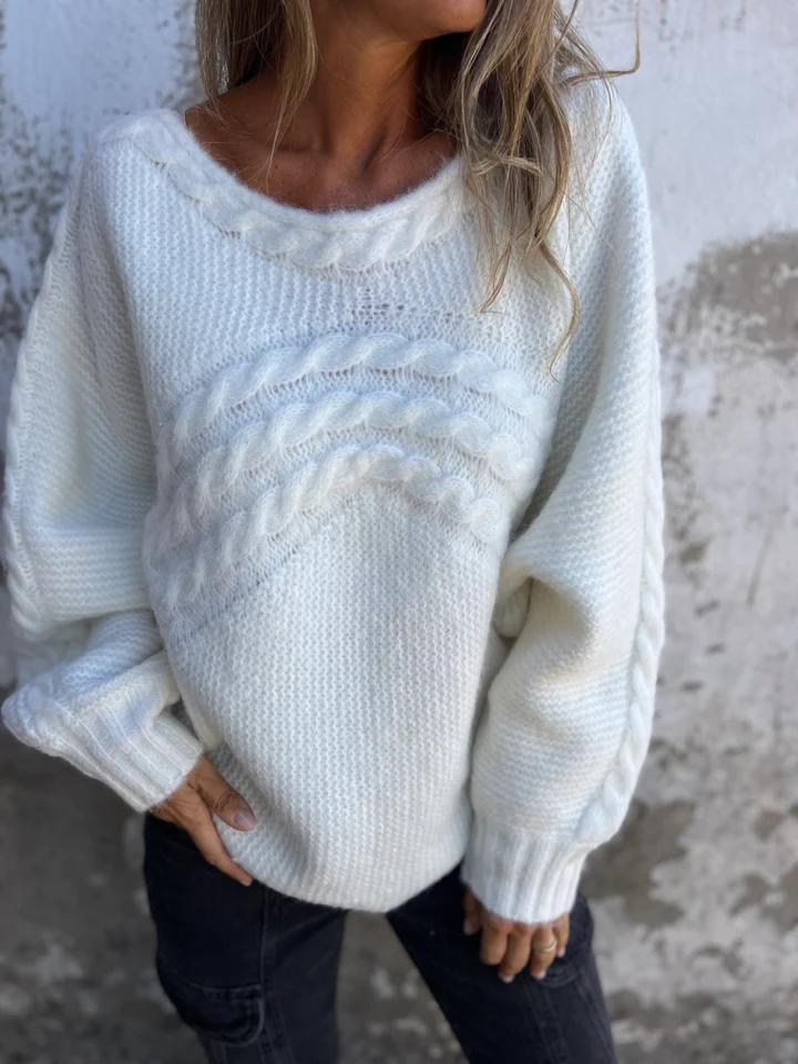 Round Neck Pullover Knitted Top