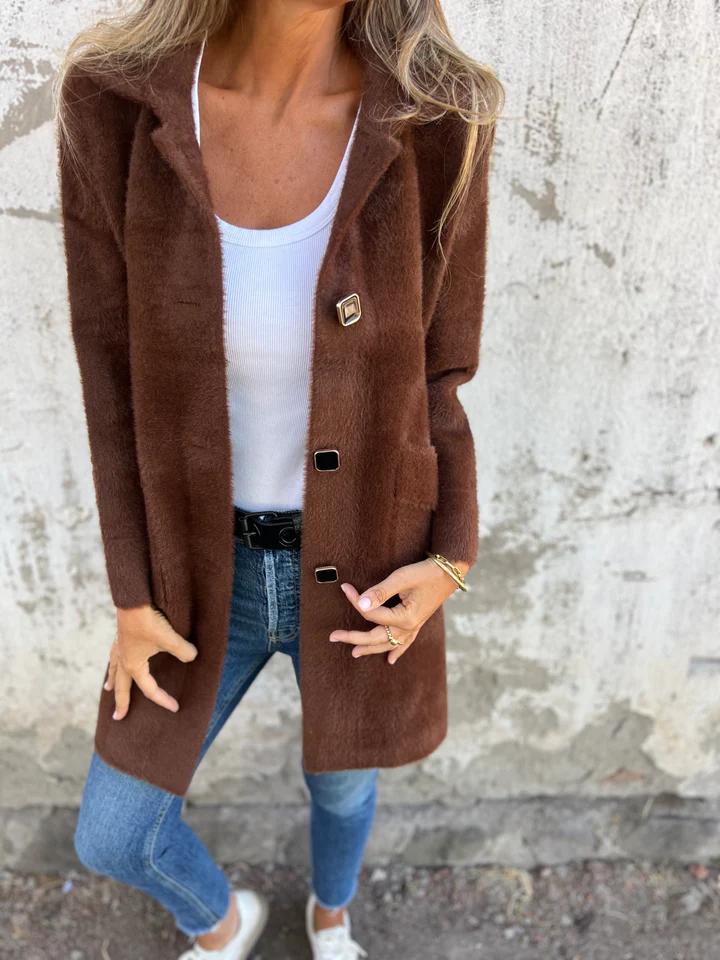 Casual Lapel Single-breasted Thick Coat