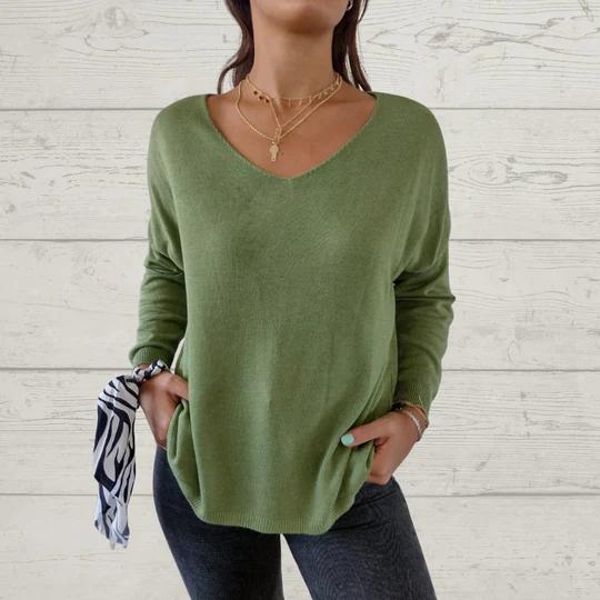 Casual V-neck Thin Top