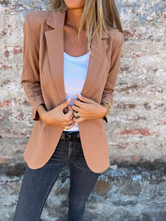 Casual Lapel Single-breasted Blazer