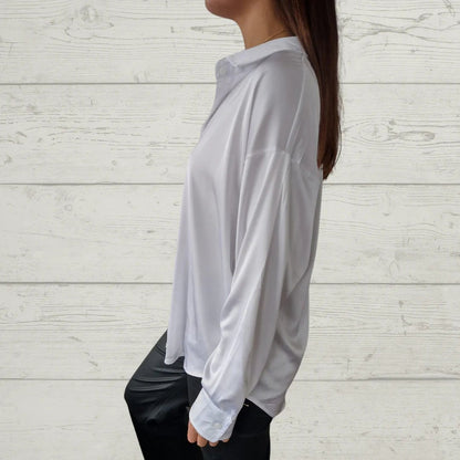 Casual Lapel Satin Shirt