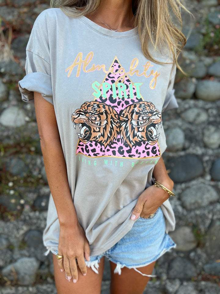 Tiger Print Short Sleeve T-shirt