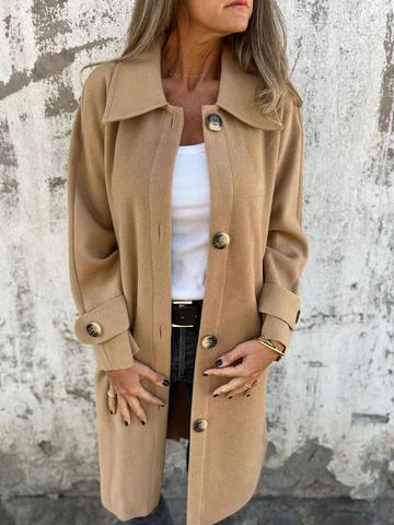 Casual Lapel Long Coat