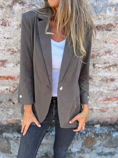 Casual Lapel Single-breasted Blazer