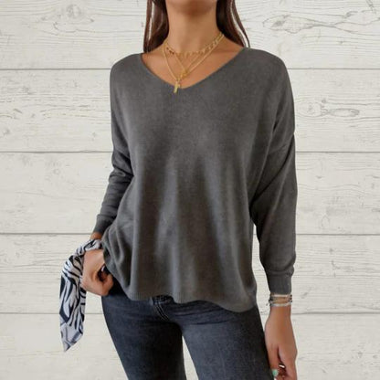 Casual V-neck Thin Top