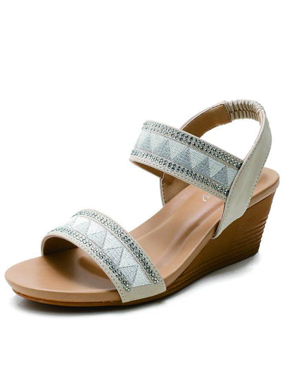 Women's Summer Wedge Sandals Bohemian Resort Thick Sole Open Toe Thick Sole Sandals