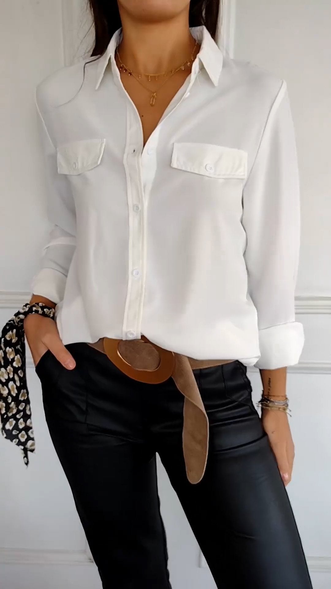 Casual Lapel Single-breasted Shirt