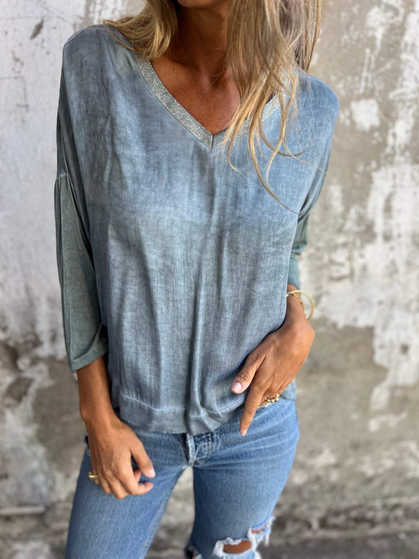 V-neck Fashionable Casual Top