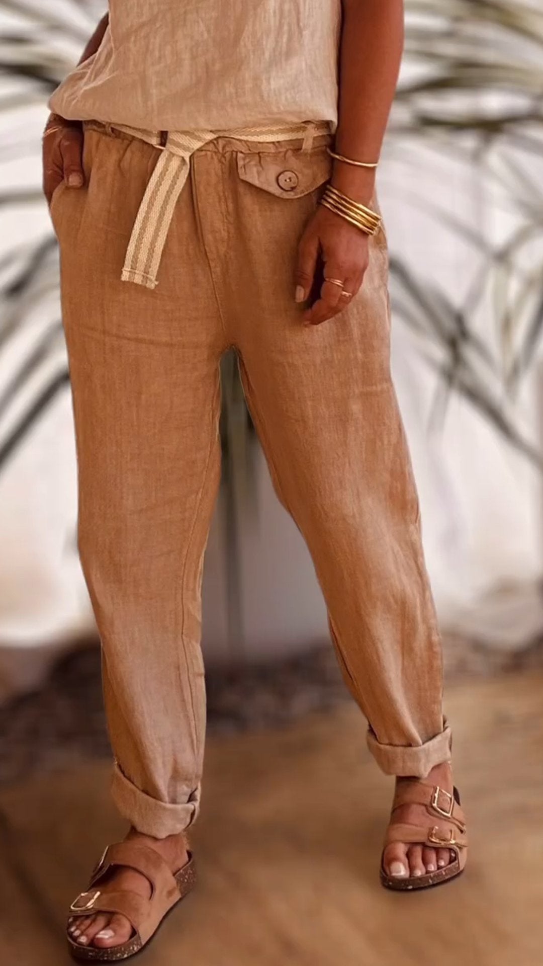 Casual and Comfortable Cotton and Linen Trousers