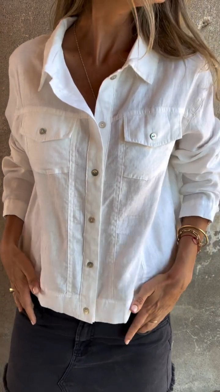 Casual Cotton and Linen Shirt