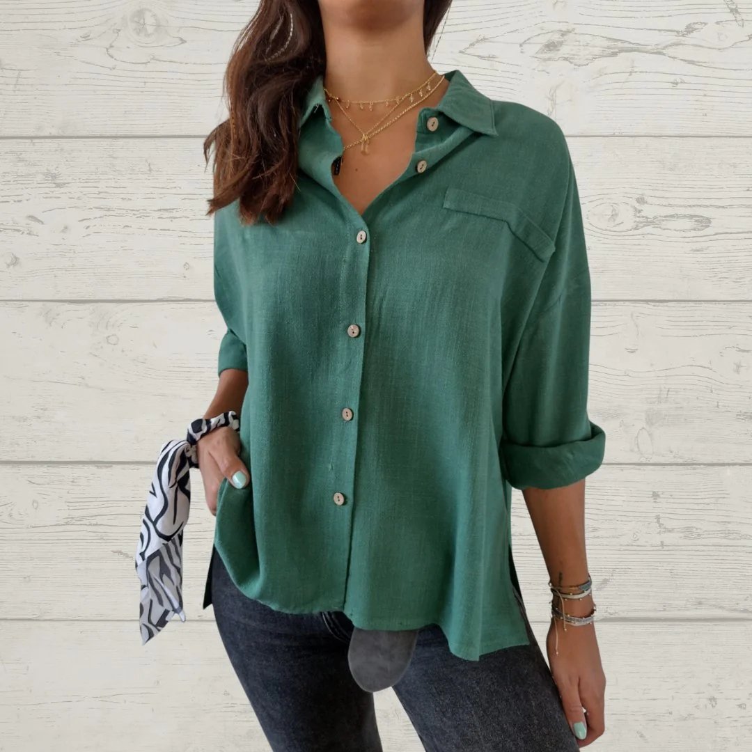 Casual Fake Pocket Design Lapel Shirt