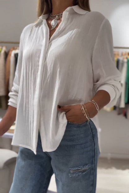 Casual cotton and linen shirt