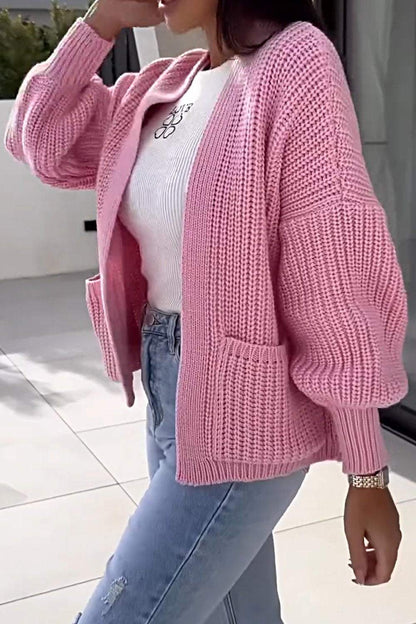 Women's Solid Color Casual Sweater Cardigan