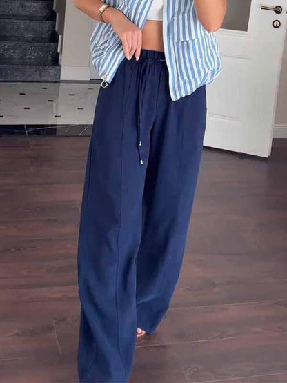 Women's Solid Color Loose Trousers