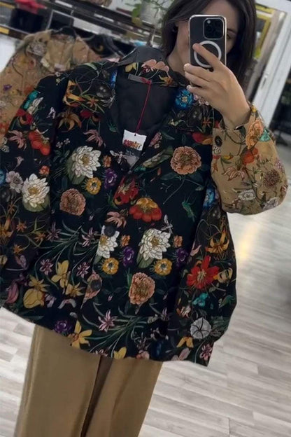 Women's Casual Floral Print Jacket