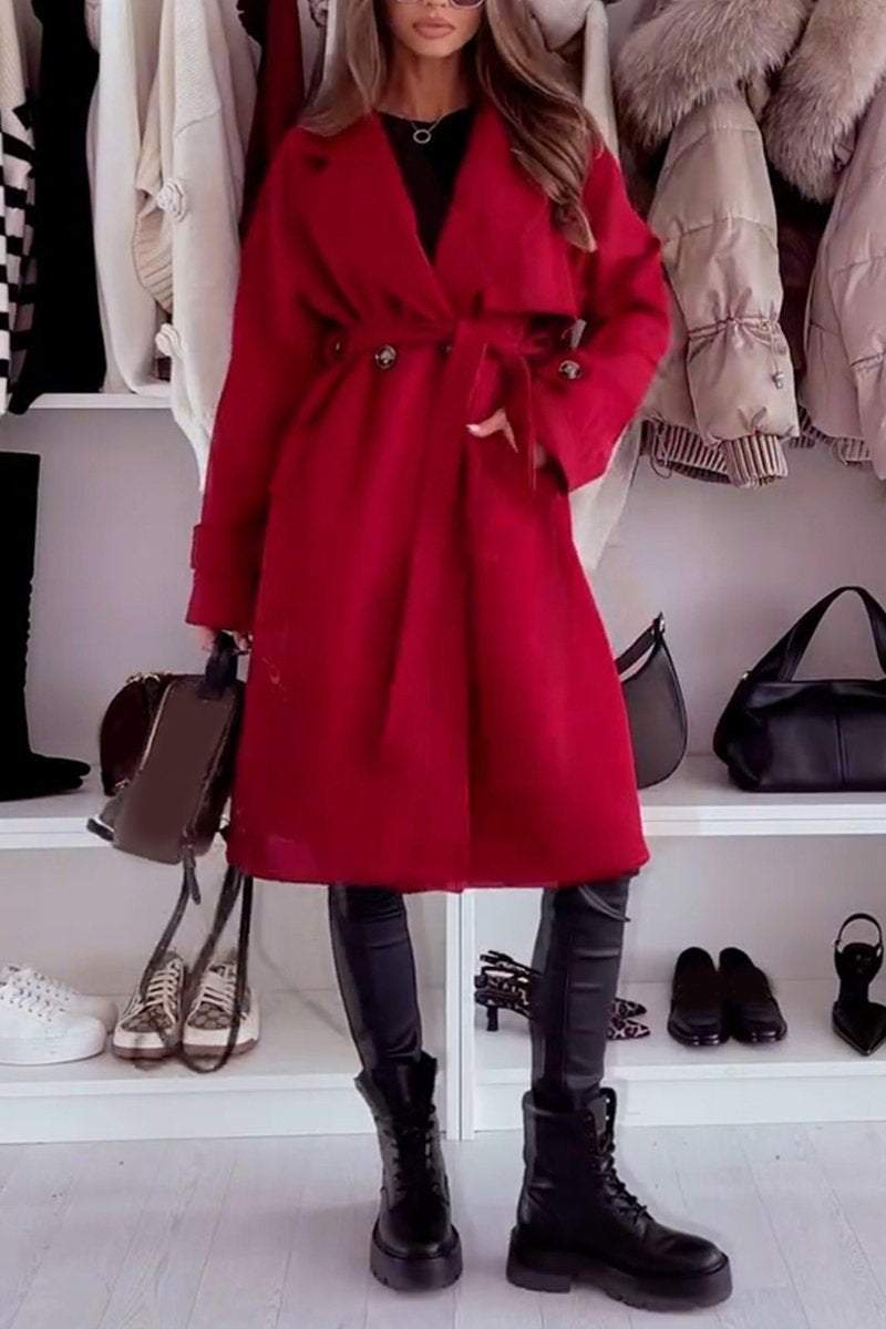 Women's Lapel Mid-length Coat