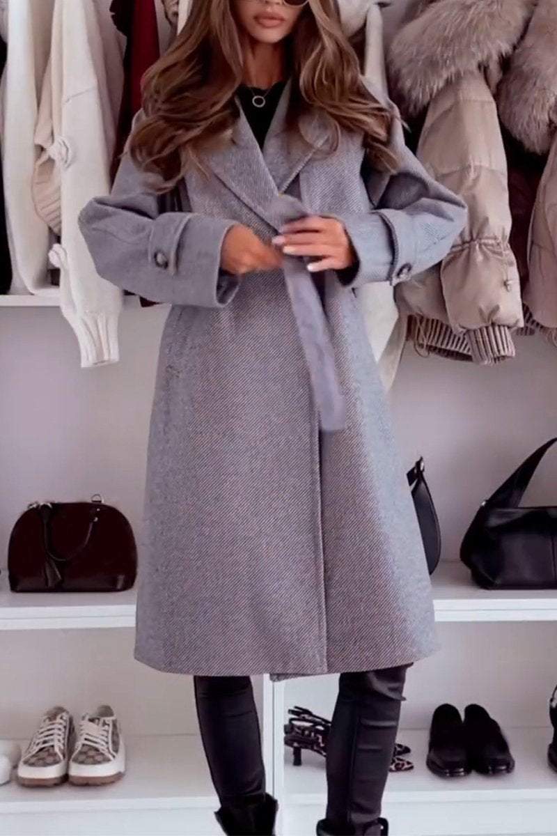 Women's Lapel Mid-length Coat