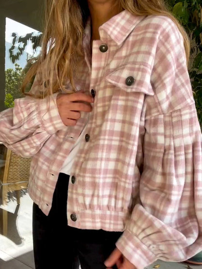 Women's Loose Check Jacket