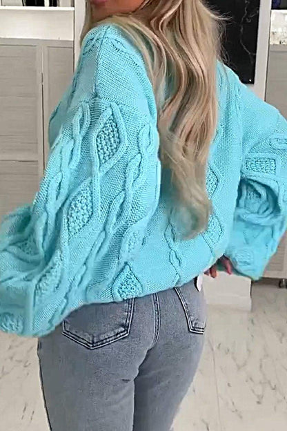 Women's Loose Textured Sweater Tops for Seniors