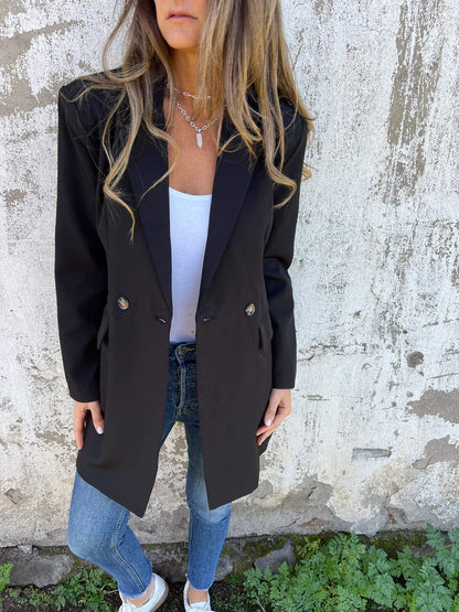 Women's Lapel Long Sleeve Casual Suit Jacket