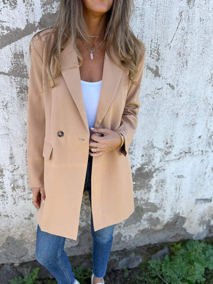 Women's Lapel Long Sleeve Casual Suit Jacket