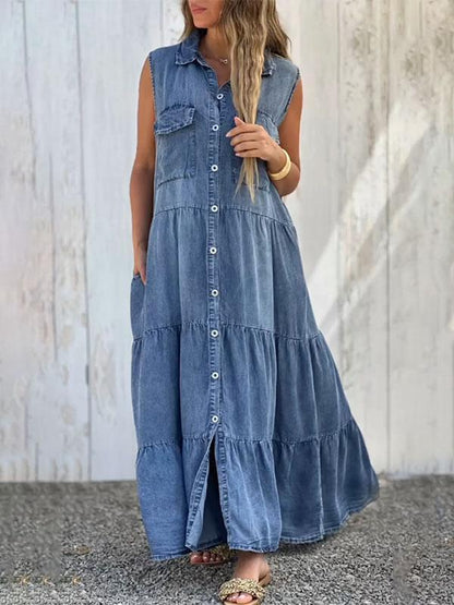 Solid Color Casual Dress