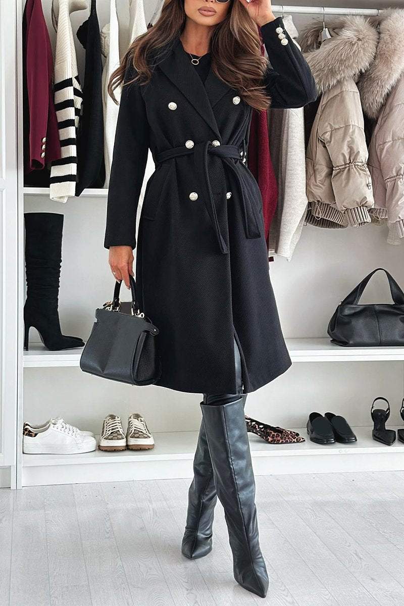 Women's Lapel Mid-length Coat