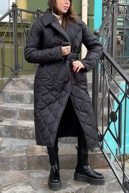 Women's Autumn and Winter Casual Lapel Long Coat