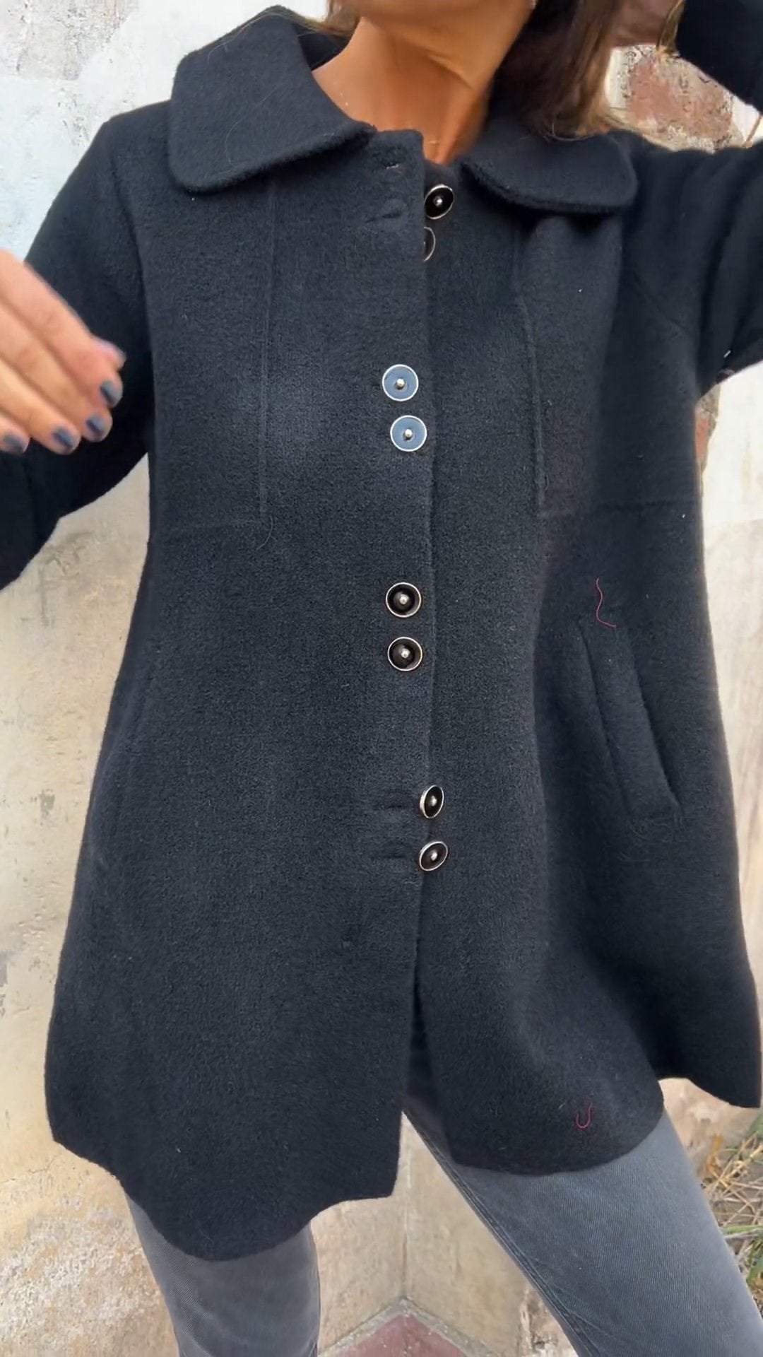 Casual Lapel Single-breasted Thick Coat