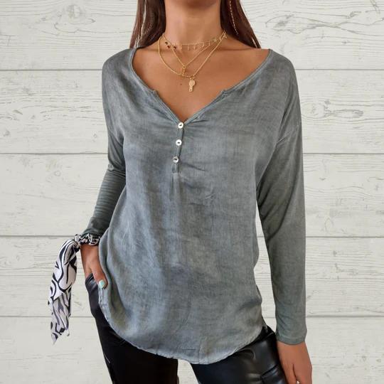 Casual V-neck Thin Top