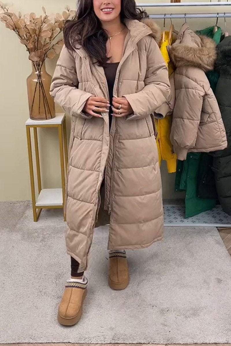 Women's Casual Hooded Long Thick Coat