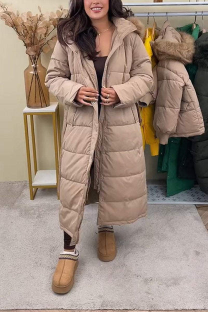 Women's Casual Hooded Long Thick Coat