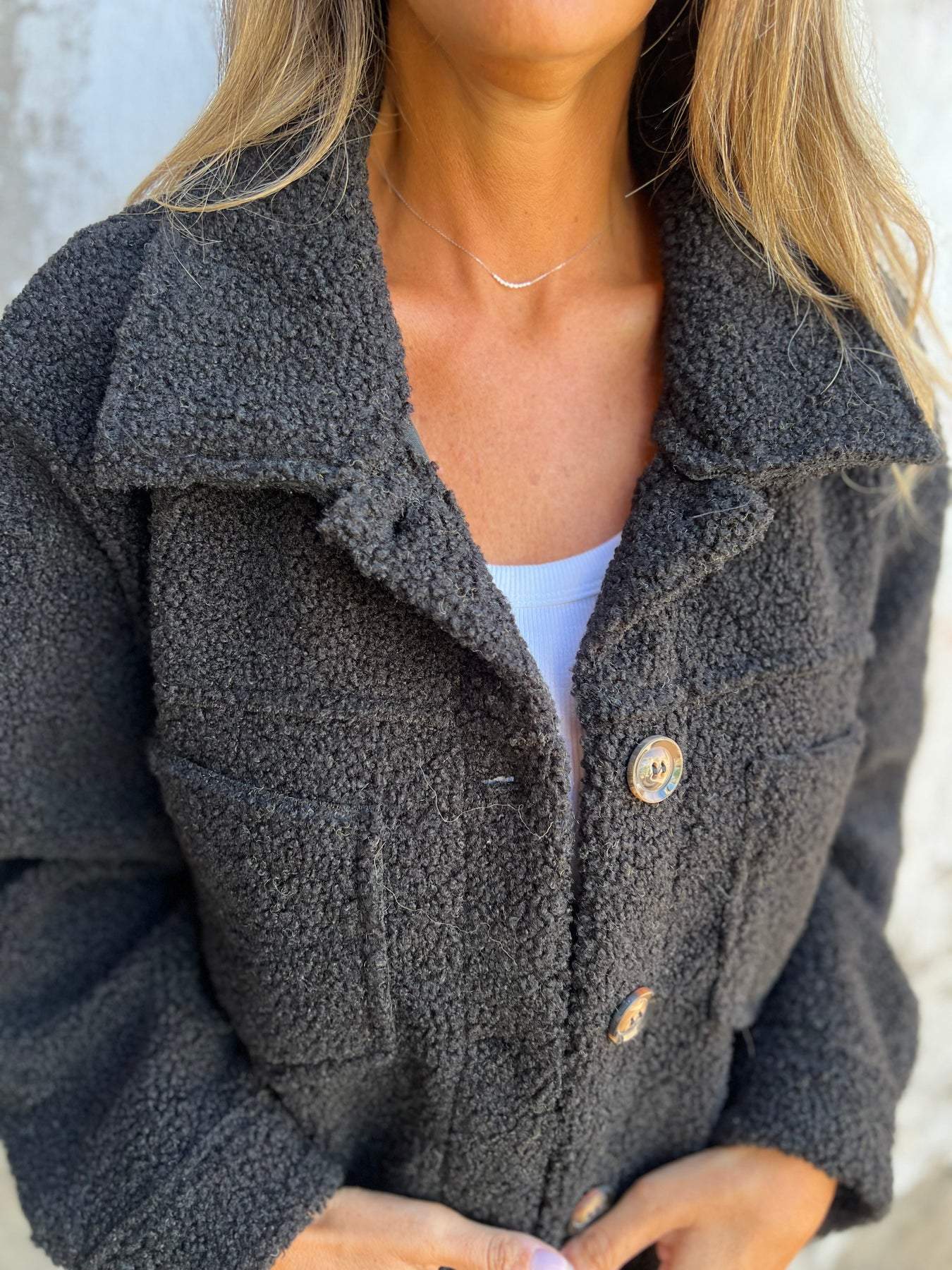 Lapel Single-breasted Lambswool Coat