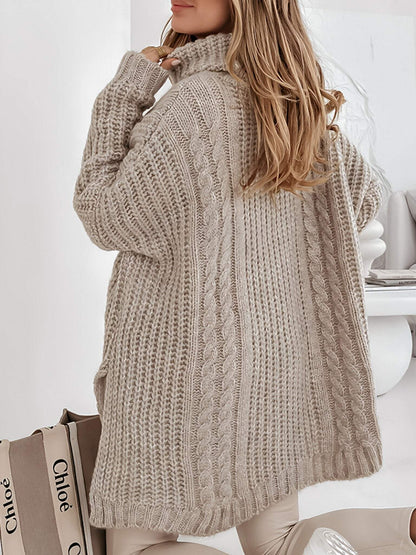 Women's Turtleneck Long Sleeve Knitted Sweater