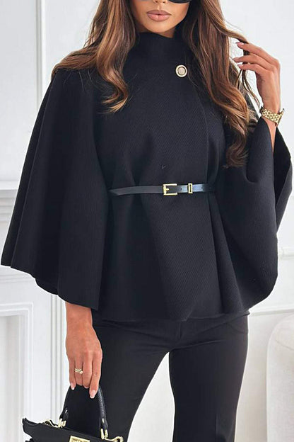 Women's Solid Color Casual Cape Top