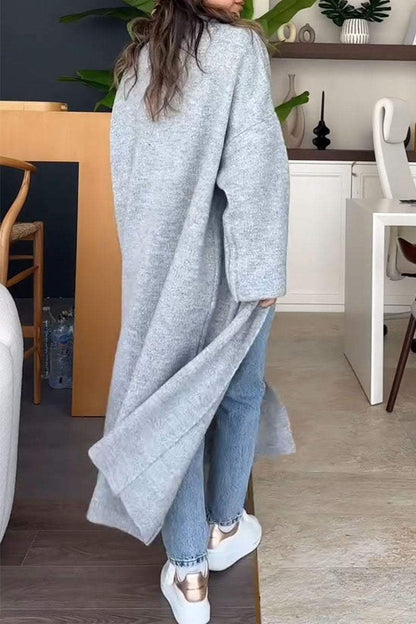 Women's Simple Long Sleeve Fur Cardigan