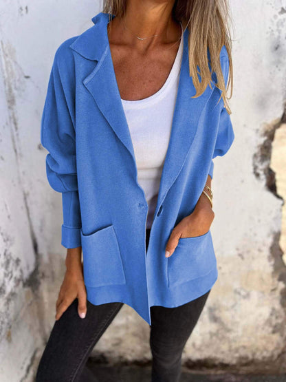 Women's Autumn and Winter Lapel Long-sleeved Casual Jacket