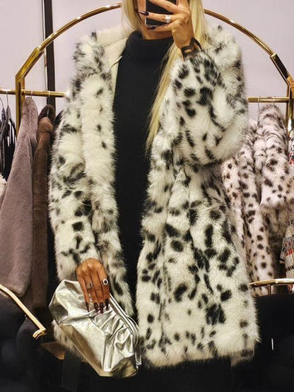 Women's Spotted Plush Coat