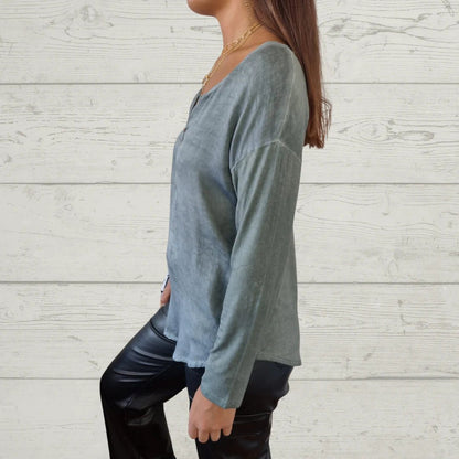 Casual V-neck Thin Top