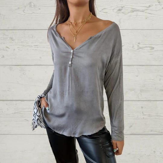 Casual V-neck Thin Top