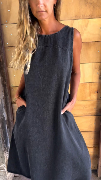 Denim Backless Dress