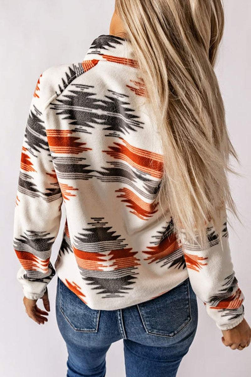 Vintage Western Print Casual Jacket